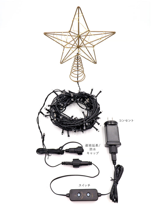 トップスター イルミネーション 160LED【10m】柊
