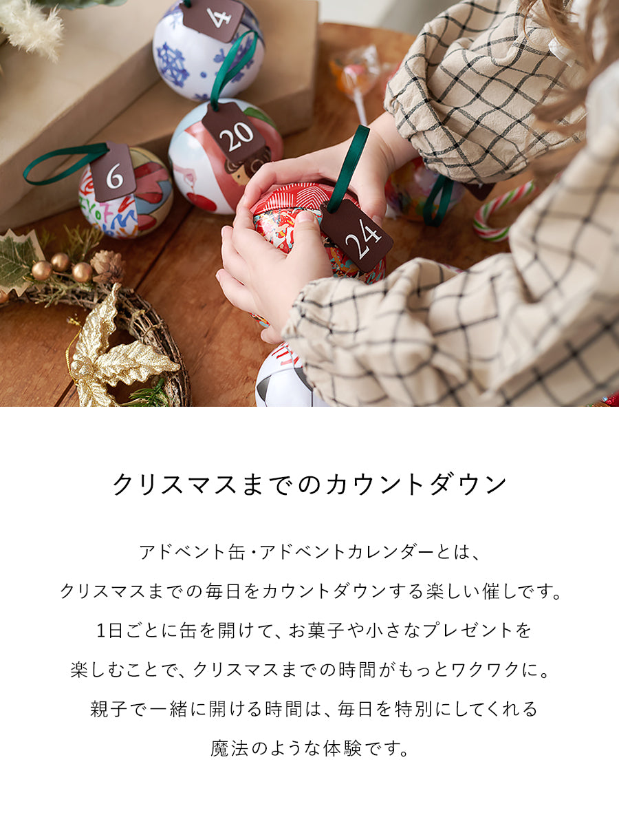 uiz アドベントオーナメント缶【24p】 柊