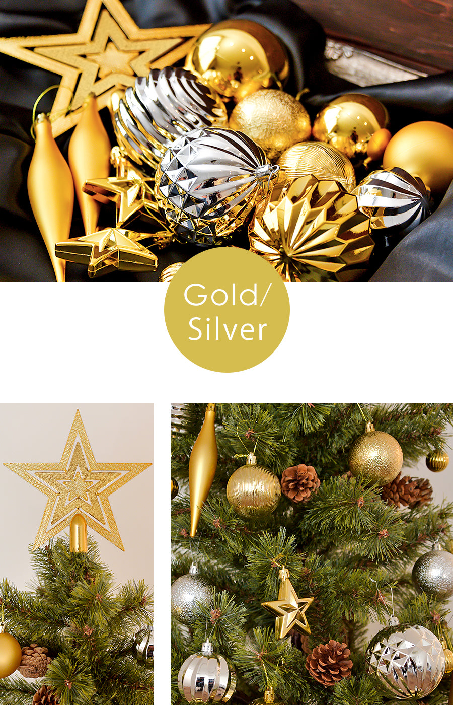 ラメが落ちないオーナメント【65p】柊